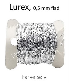 Lurex flad metaltråd farve sølv